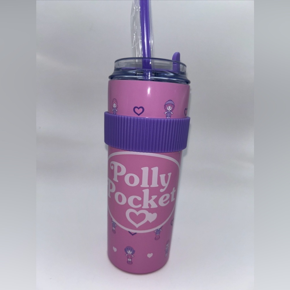 Polly Pocket Steel Tumbler New hot cold purple pink